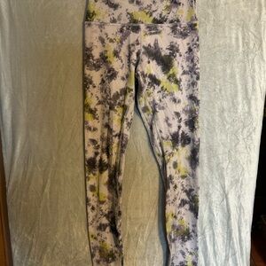 Lululemon Athletica Tie-Dye Leggings in Gray and Green